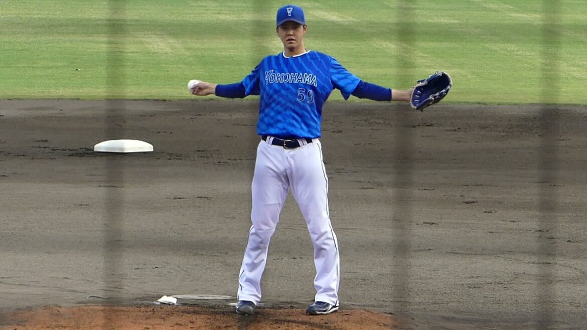 2025年7月9日 ファーム交流戦 くふうハヤテ戦・平良 拳太郎 投手の準備投球（ボールデッド中)