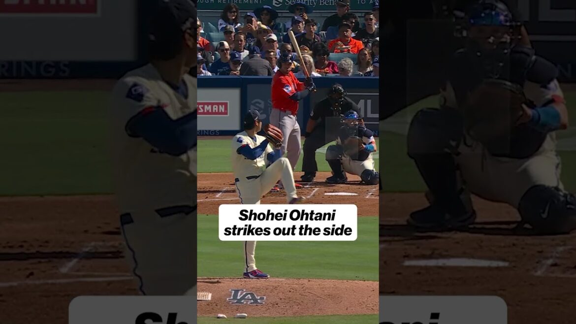 Shohei Ohtani strikes out the side vs. the Astros 🔥 #shoheiohtani #Dodgers #mlb #baseball