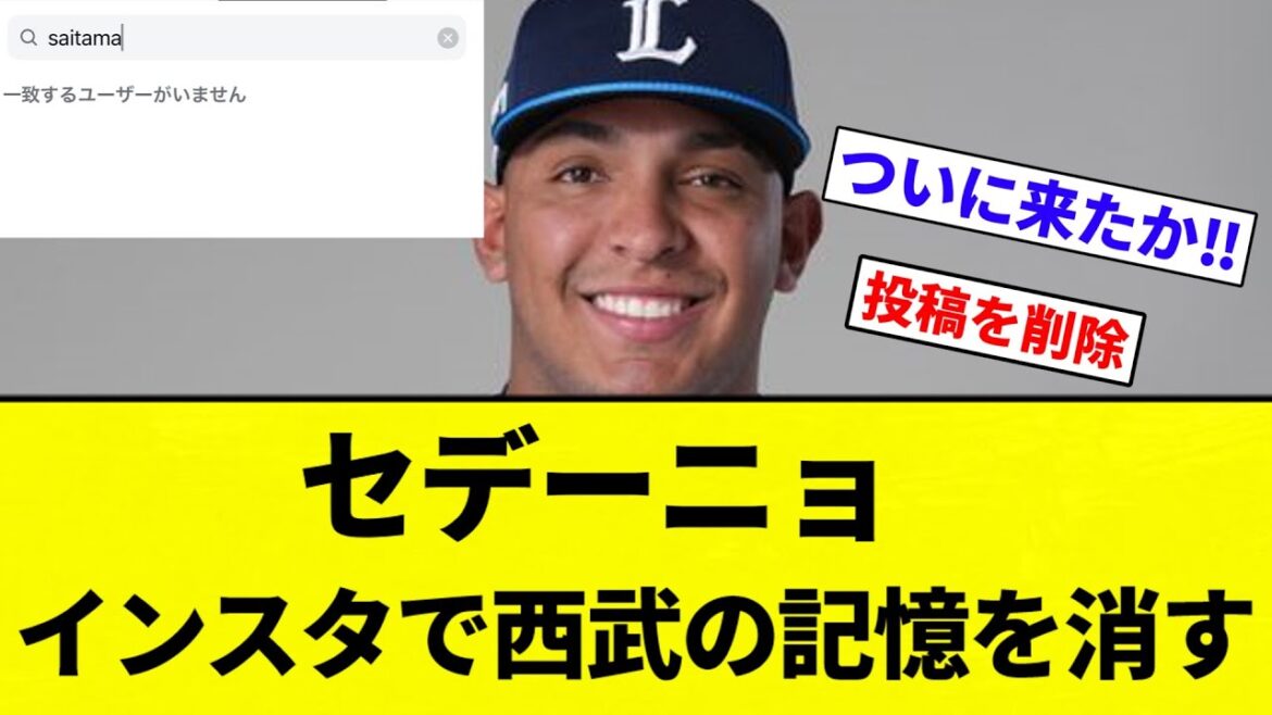 【もう終わりだよこの球団】セデーニョ インスタで西武の記憶を消す【プロ野球反応集】【2chスレ】【なんG】