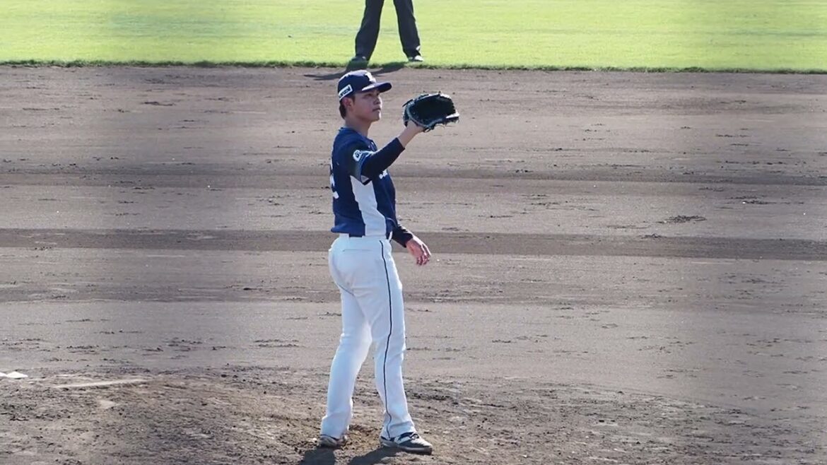 2025.07.13 オイシックス新潟-埼玉西武 #浜屋将太 投球練習 (新潟みどり森)