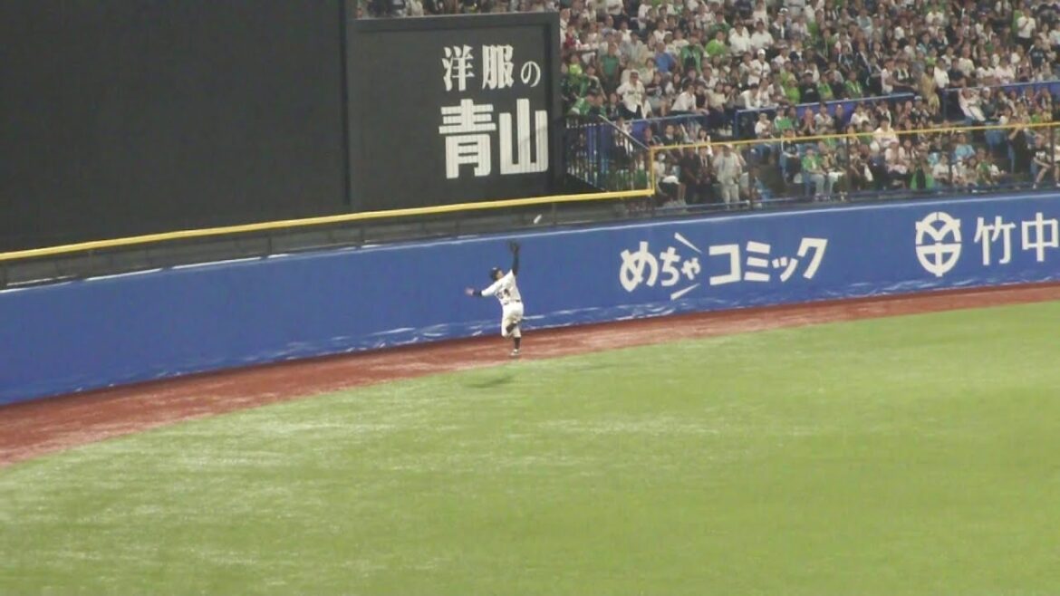 ヤクルト 岩田幸宏 ファインプレー　ヤクルト vs 巨人　2025年7月17日(木)　神宮球場