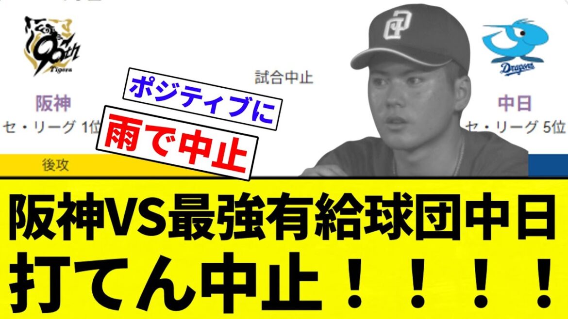【有給中止！！！】阪神VS最強有給球団中日 打てん中止！！【プロ野球反応集】【2chスレ】【なんG】