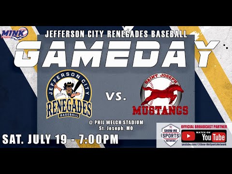 BSB: Jefferson City Renegades @ St. Joseph Mustangs: 07/19/25: Broadcast #0865 BSB: Jefferson City Renegades @ St. Joseph Mustangs: 07/19/25: Broadcast #0865