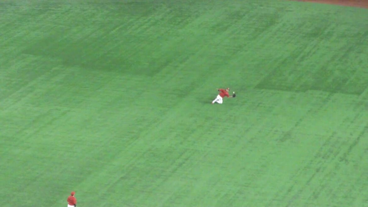 広島 中村奨成 ファインプレー　巨人 vs 広島　2025年7月5日(土) 東京ドーム