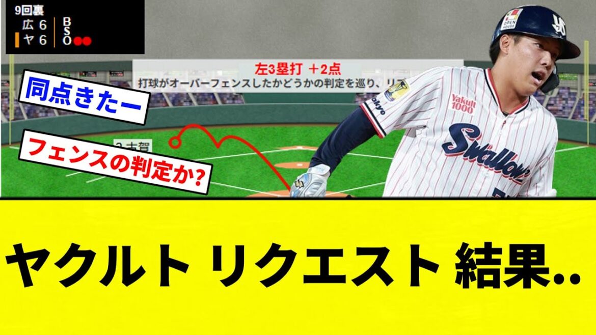 【サヨナラきたあああああ！！】ヤクルト リクエスト 結果..【プロ野球反応集】【2chスレ】【なんG】
