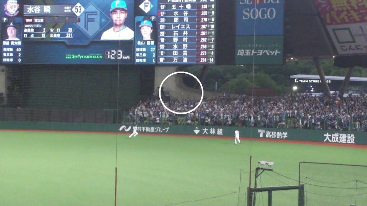 日本ハム 水谷瞬 ツーベースヒット　西武 vs 日本ハム　2025年7月16日(水) ベルーナドーム