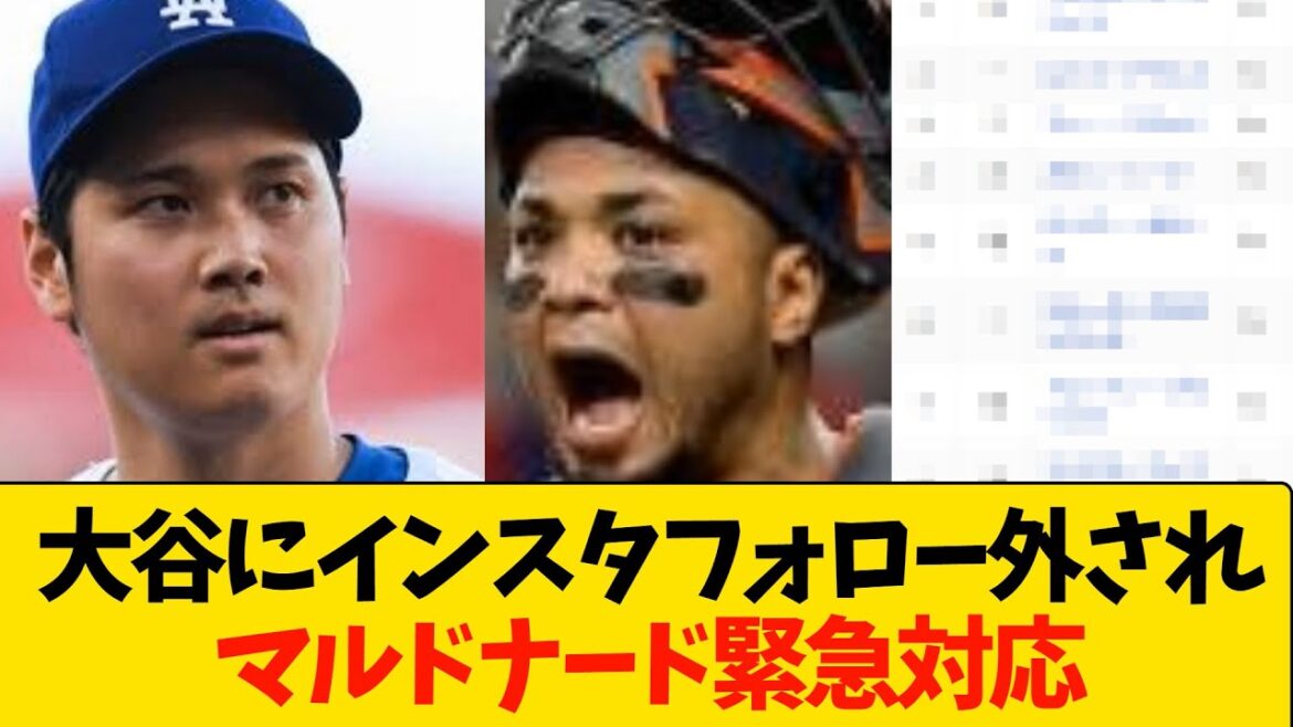 大谷にインスタフォロー外されマルドナード緊急対応【MLB・ドジャース】