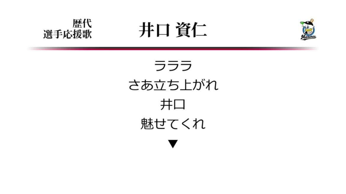 千葉ロッテマリーンズ 井口資仁 応援歌 ('09作) [MIDI]