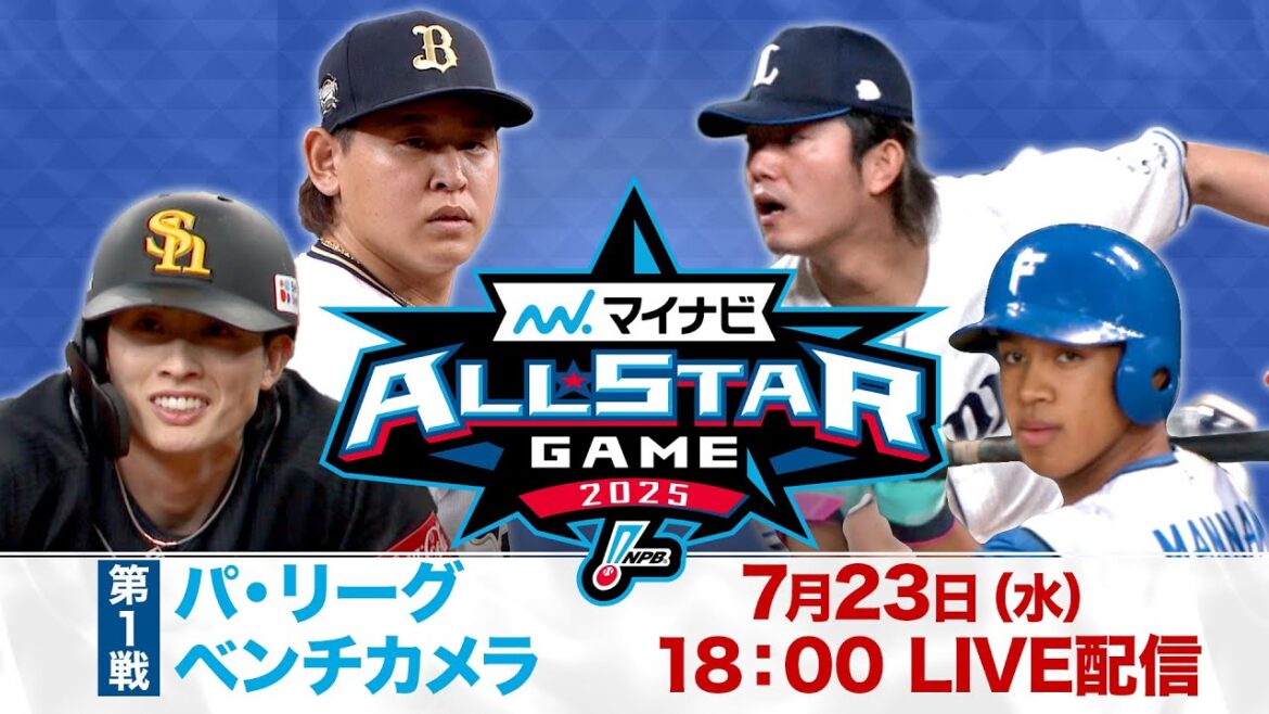 【フル】マイナビオールスターゲーム 第1戦パ・リーグベンチカメラ
