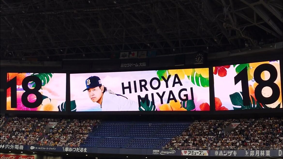 宮城大弥 投手 ｢BEGIN with アホナスターズ  笑顔のまんま｣ 登場曲 オリックス･バファローズ 選手 ビジョン映像 PV 演出  @京セラドーム 2025 オールスター