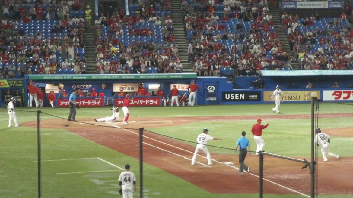 ヤクルト 赤羽由紘 タイムリーヒット　ヤクルト vs 広島　2025年7月21日(月)　神宮球場