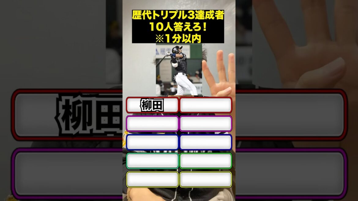 プロ野球クイズ#プロ野球 #プロスピa #柳田悠岐