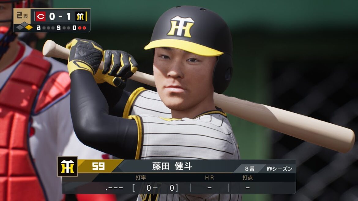 【プロスピ2024フィールドプレイ/NPB TheShow24】阪神 59 藤田健斗選手 Tigers Kento Fujita