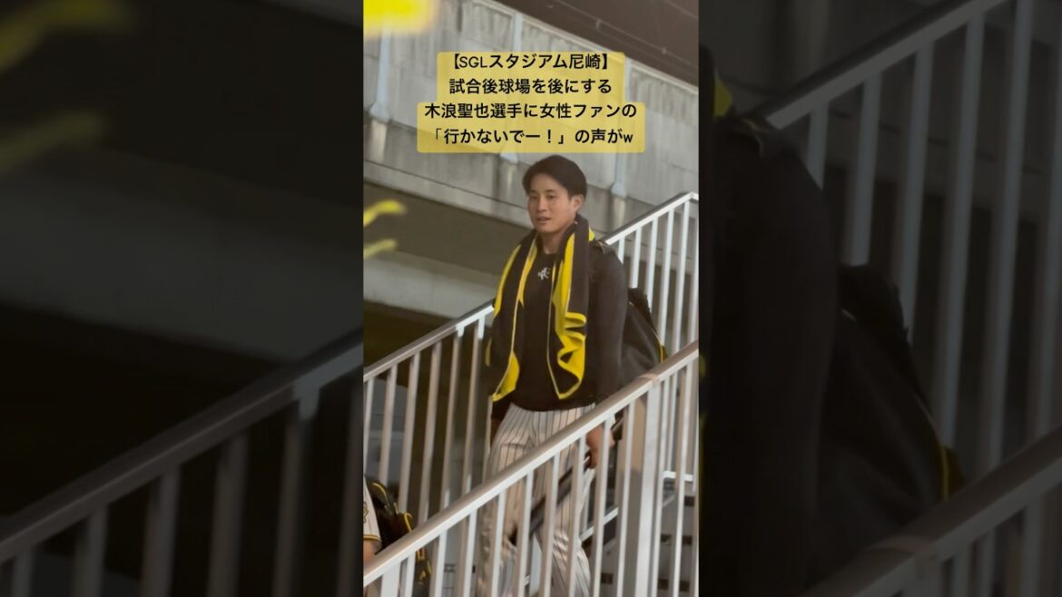 【SGLスタジアム尼崎】試合後球場を後にする木浪聖也選手に女性ファンの「行かないでー！」の声がw   #shorts