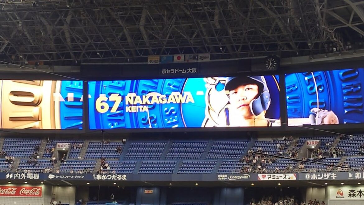 中川圭太 選手 ｢Stray Kids  Stray Kids｣ 奇数打席 登場曲 オリックス･バファローズ 選手 ビジョン映像 PV 演出 ヘッドショット @ 京セラドーム 2025 Bsオリ姫デー