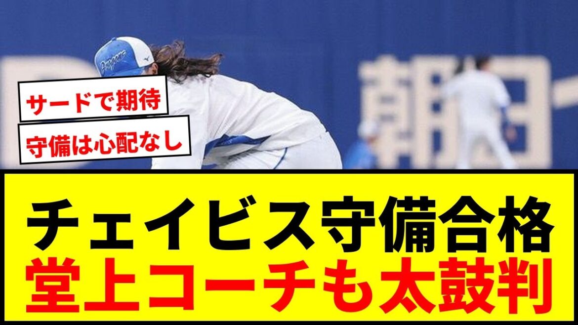 【中日】新助っ人チェイビス、守備で即“合格”評価！堂上コーチも太鼓判「心配ない」