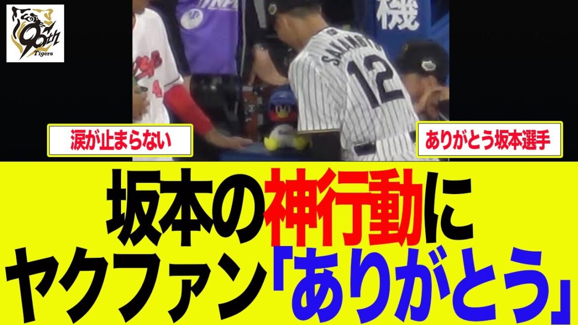 【阪神】坂本誠志郎の神行動にヤクファン大号泣　 阪神ファンの反応集