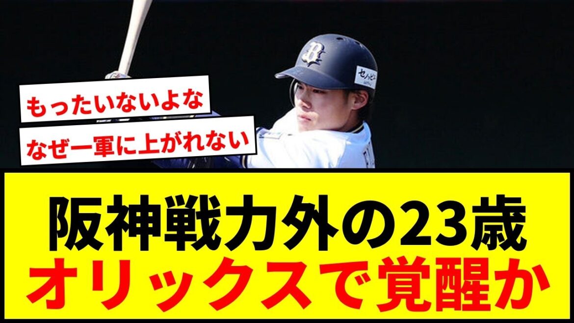 【衝撃】阪神戦力外の23歳がオリックスで覚醒!驚異の出塁率.444で待望論が爆発中wwww 【衝撃】阪神戦力外の23歳がオリックスで覚醒!驚異の出塁率.444で待望論が爆発中wwww