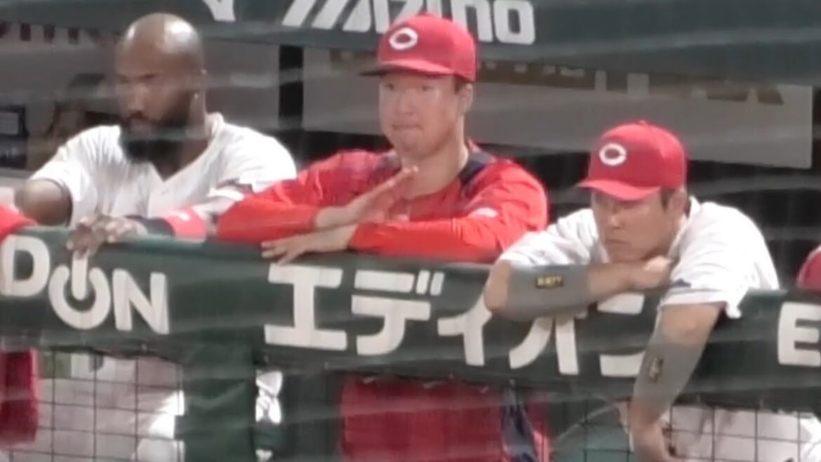 チャンテの音頭に合わせて応援する佐藤柳之介！広島東洋カープvs読売ジャイアンツ 2025年7月27日