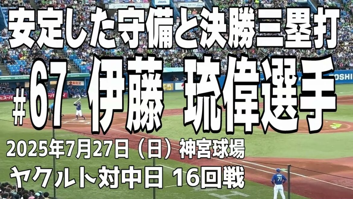 【決勝三塁打など】伊藤琉偉選手 東京ヤクルトスワローズ