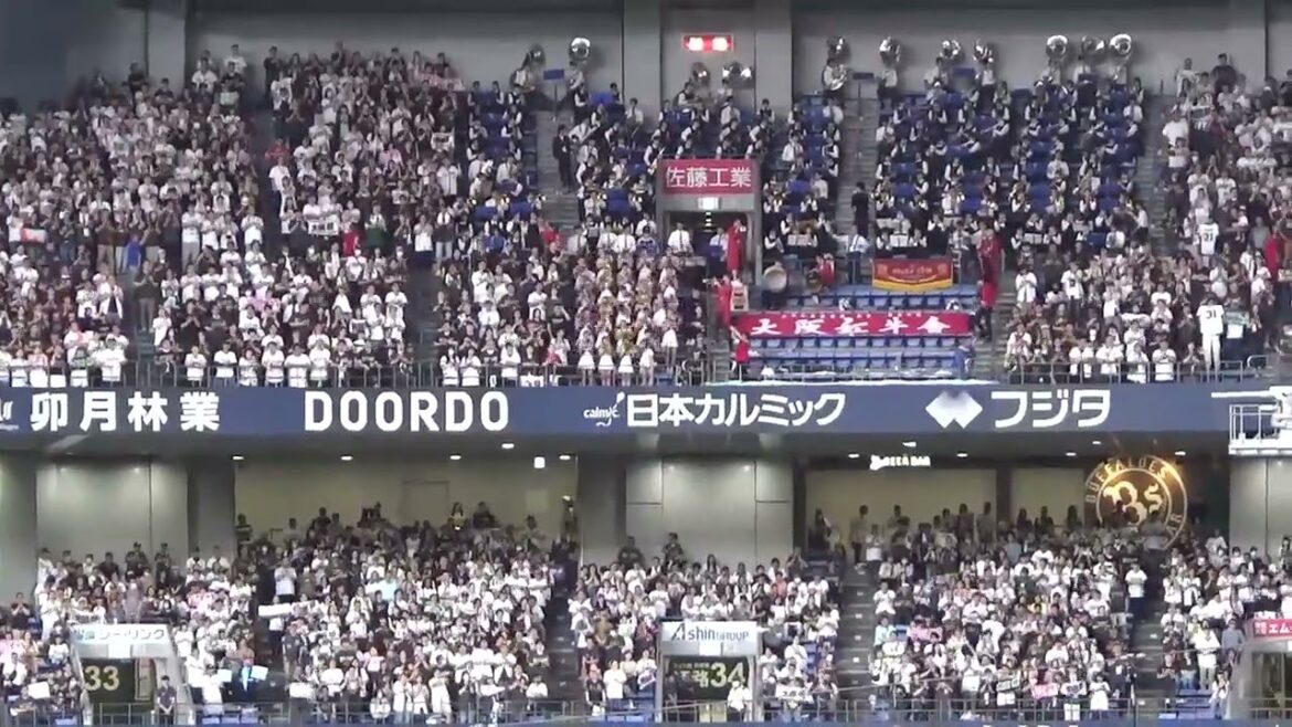 オリックスバファローズの応援　太田椋　Tｰ岡田のチャンス応援歌が流れる　大阪桐蔭高校吹奏楽部との共同応援　2025.6.15