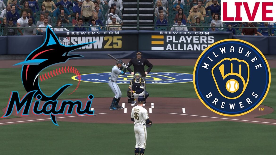 🔴LIVE🔴Miami Marlins vs Milwaukee Brewers/July 25/ Envivo/ MLB The show 25