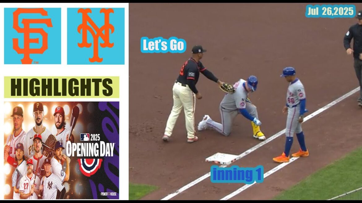 San Francisco Giants vs New York Mets Inning 1-2 Game Highlights MLB 26/7/2025 MLB Season 2025