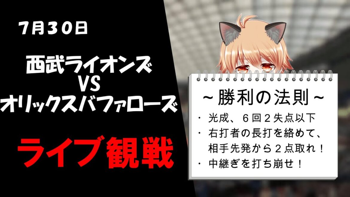 申し遅れました。今週の目標は「4勝2敗」とさせていただきます。埼玉西武ライオンズ VS オリックスバファローズ 申し遅れました。今週の目標は「4勝2敗」とさせていただきます。埼玉西武ライオンズ VS オリックスバファローズ