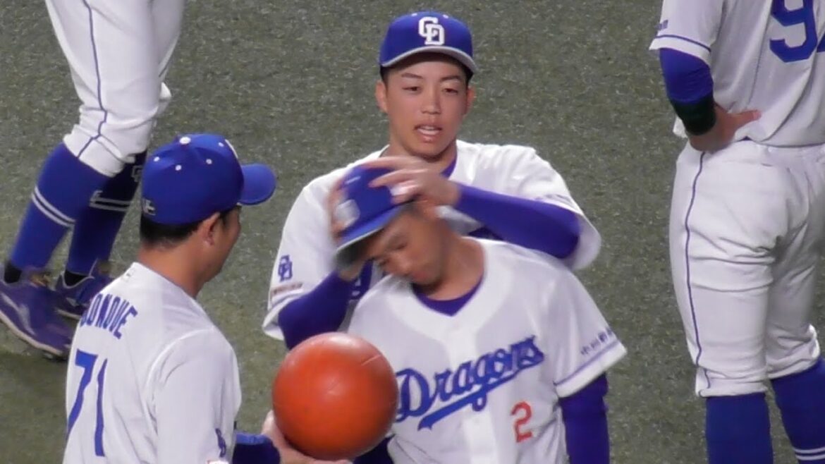 岡林勇希とゆかいな仲間たち　田中幹也の頭をボール代わりにする　中日ドラゴンズVS読売ジャイアンツ　2025/07/30