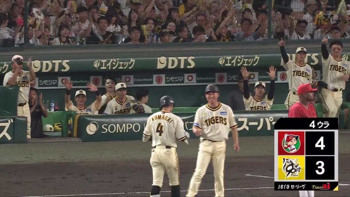 【連夜の粘り】4回裏 #熊谷敬宥 選手が10球目をライトタイムリーヒット！再び1点差に！【2025/7/31 Ｔ－Ｃ】