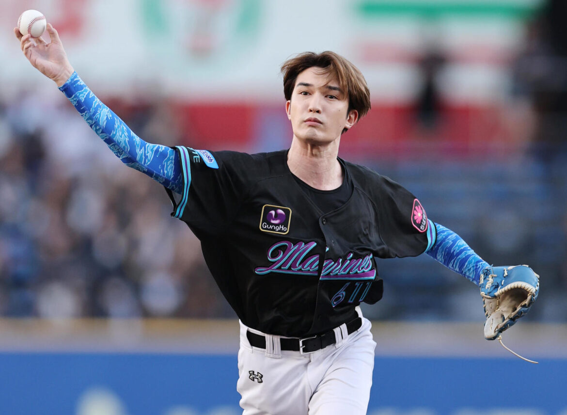 【ロッテ】SixTONESジェシーが始球式 ロジンたっぷり、サインに首振り、大暴投で観客沸かせる（日刊スポーツ） - Yahoo!ニュース - Yahoo!ニュース