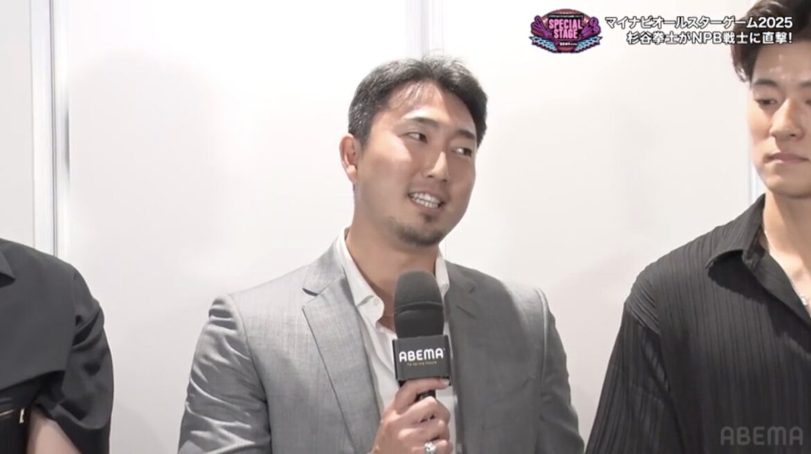 「ベンチャー企業の営業さん？」ドラゴンズの中継ぎリーダー、“ムキムキスーツ姿”で渾身ギャグ披露…オールスターで「爪痕残した」ファン爆笑（ABEMA TIMES） - Yahoo!ニュース - Yahoo!ニュース