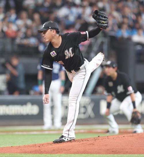 【ロッテ】田中晴也は6回3失点で降板「自分のできることはできた」プロ最多114球投げ抜く – nikkansports.com 日本ハム対ロッテ ロッテ先発の田中晴(撮影・黒川智章)