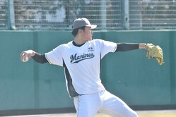  ロッテドラフト5位・廣池康志郎（撮影＝岩下雄太） 