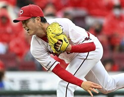  広島・森下暢仁 (C) Kyodo News 