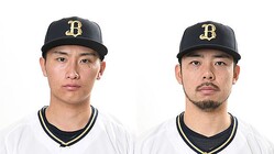オリックスの権田琉成投手と本田圭佑投手