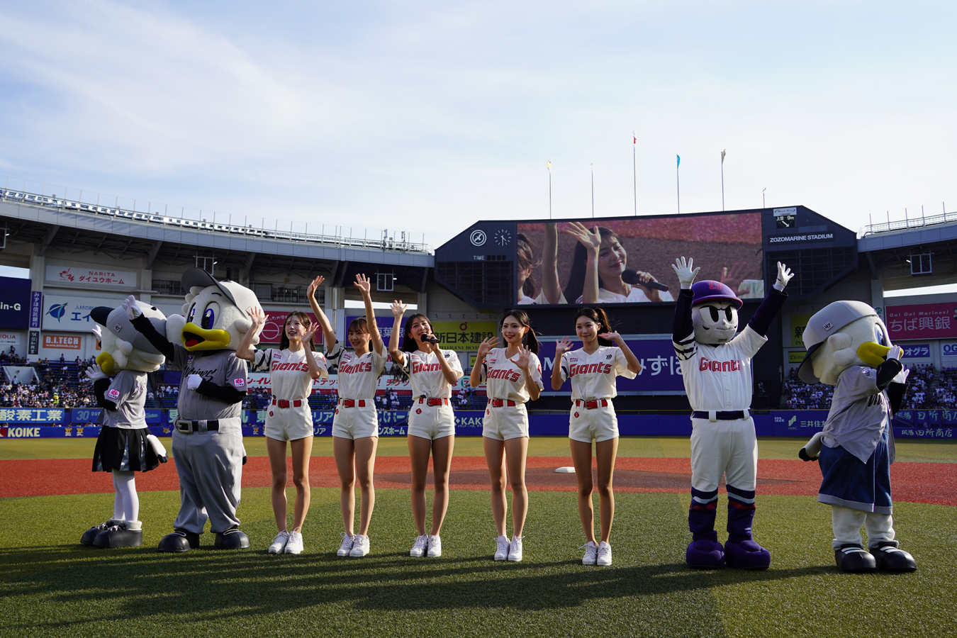 Performance on ground at Zozo Marine Stadium