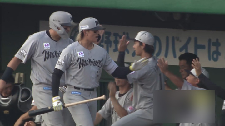 “We’ll win!” Chiba Lotte Daito Yamamoto scores the winning run! | Pacific League Chiba Lotte Marines player Daito Yamamoto © Pacific League TV