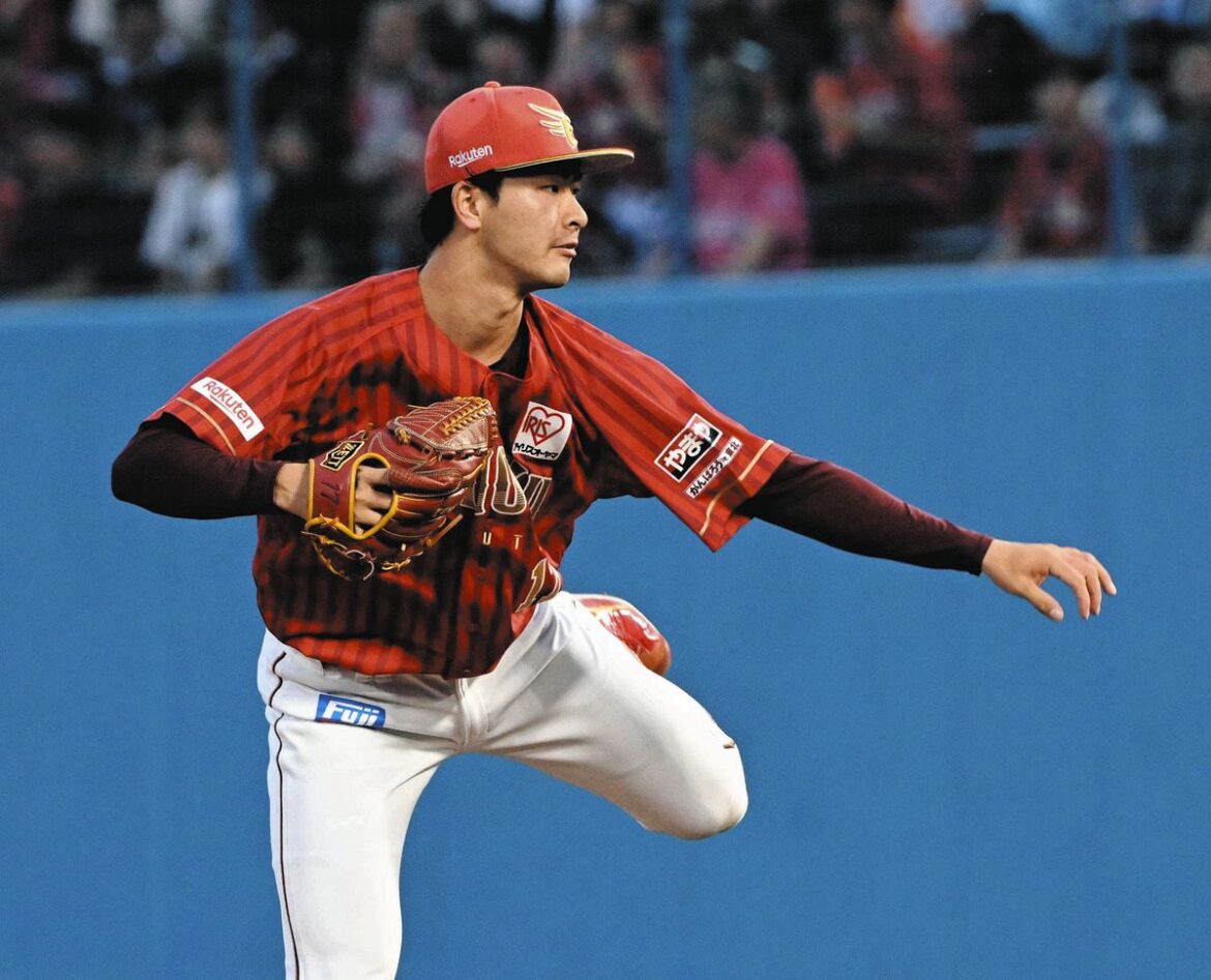 先発し力投する楽天・古謝