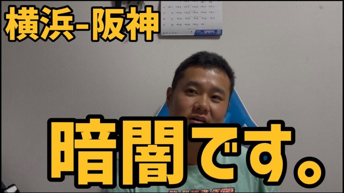 7月27日横浜-阪神　暗闇です。