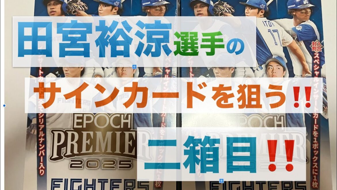 【サイン確定】【2箱目】 EPOCH2025北海道日本ハムファイターズプレミアエディションを開封して田宮裕涼選手のサインカードを狙う‼️♯19