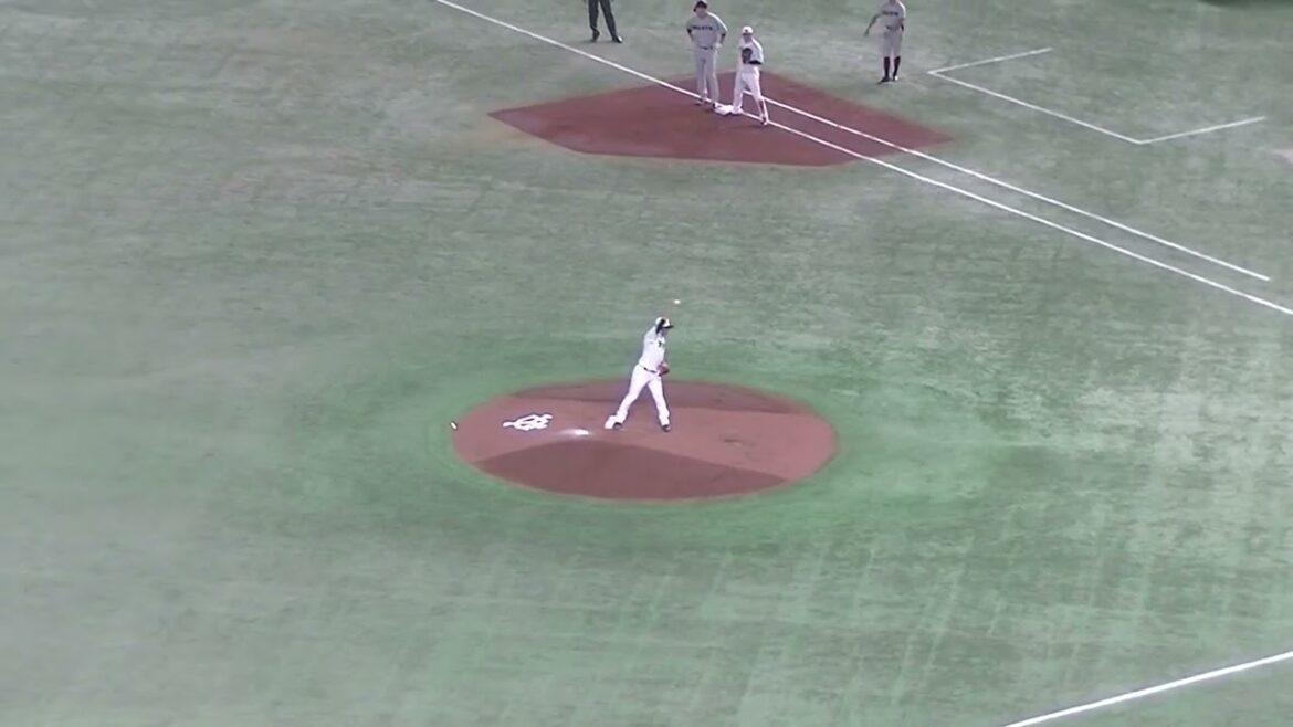 岡本和真を三振にとる西純矢〜読売ジャイアンツ対 阪神タイガース 2023年8月8日