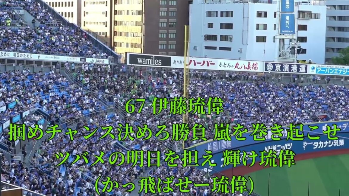 2025 7-30 東京ヤクルトスワローズ 伊藤琉偉 応援歌(田中浩康暫定流用) in横浜スタジアム
