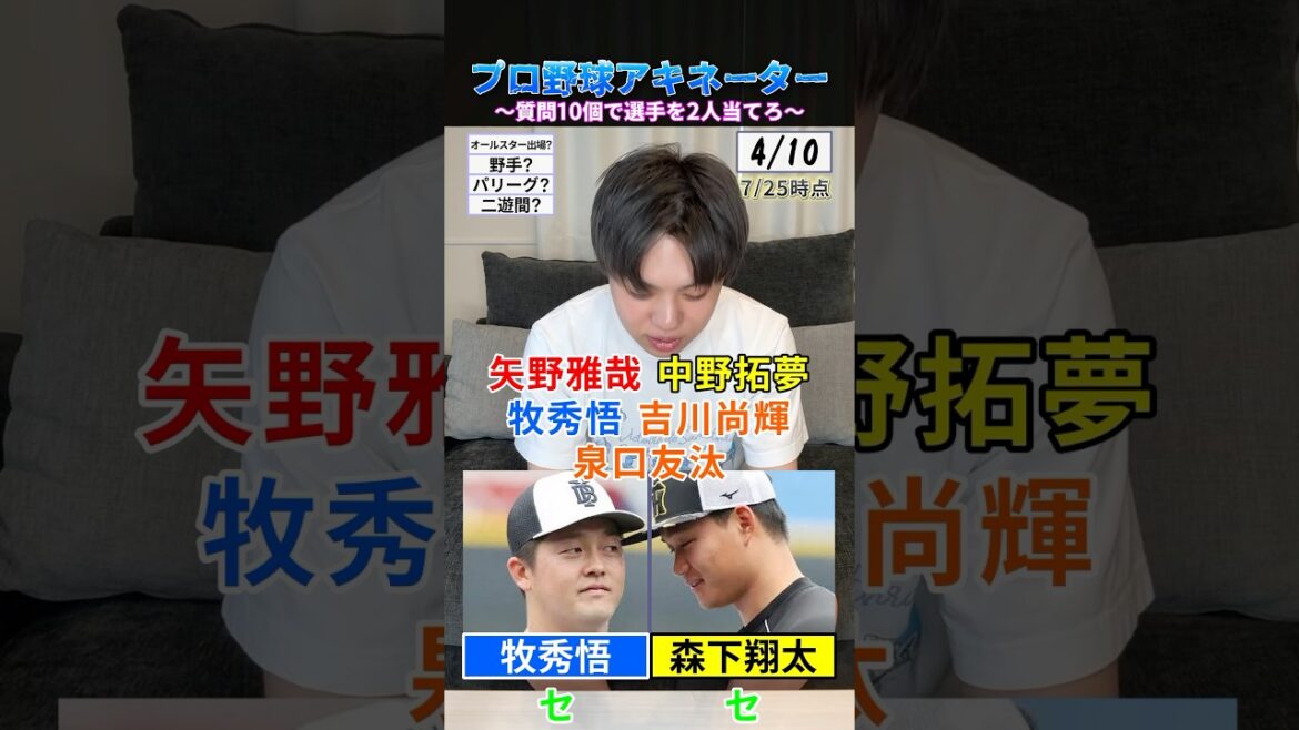質問10回で2人の選手を当てろ！#プロ野球 #野球 #アキネーター #阪神タイガース #横浜denaベイスターズ