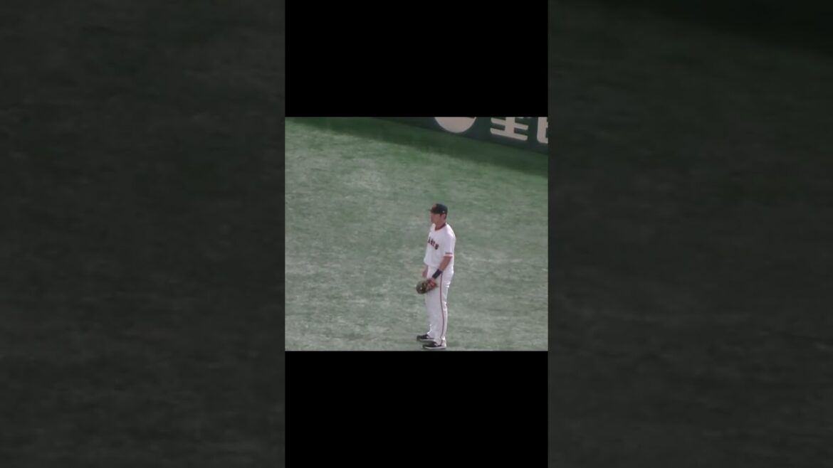 長野久義と萩尾匡也のキャッチボール（2024年6月28日読売ジャイアンツ対 広島カープ）