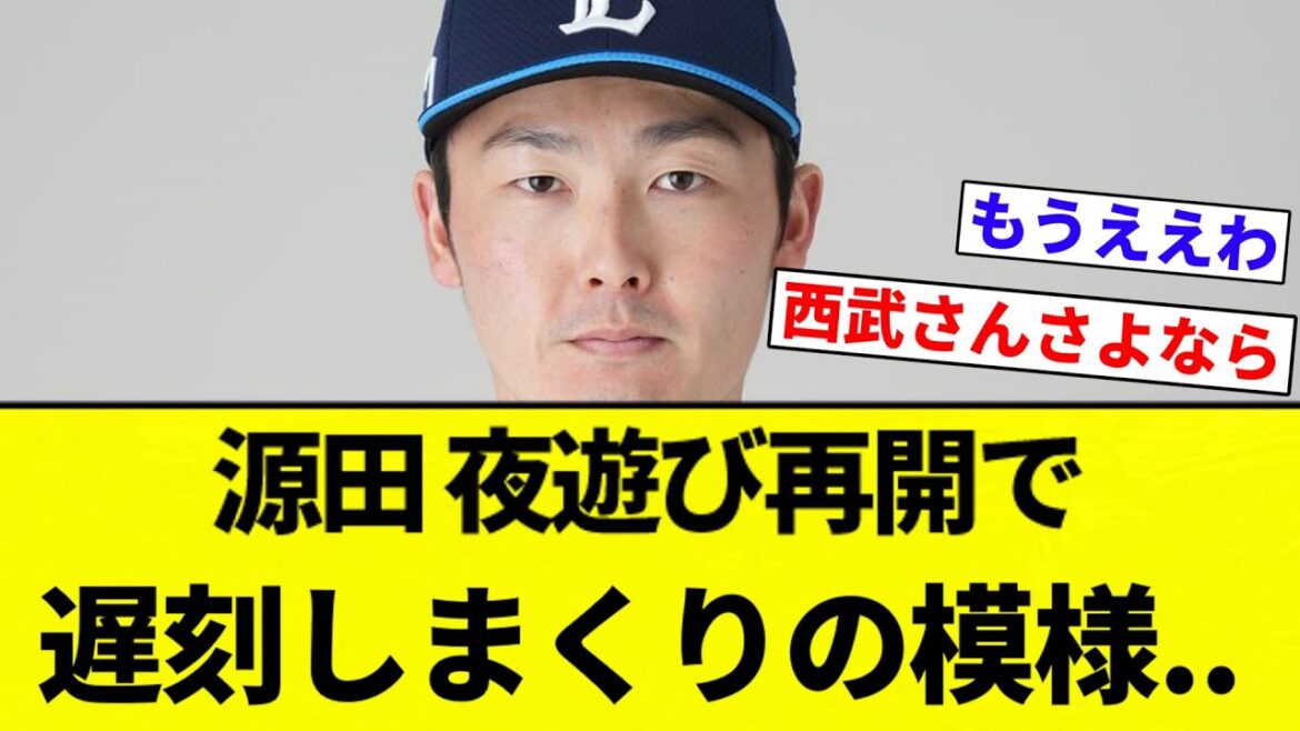 【もう終わりだよ】源田 夜遊び再開で遅刻しまくりの模様..【プロ野球反応集】【2chスレ】【なんG】