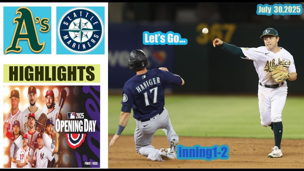 Athletics vs Seattle Mariners MLB 7/30/2025 Highlights | Mariners vs Athletics MLB 30 July 2025