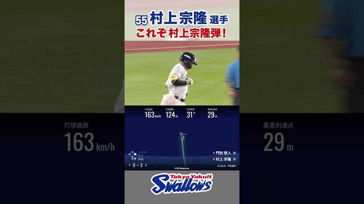 村上宗隆選手 これぞ村上宗隆弾！ #swallows #村上宗隆 #shorts