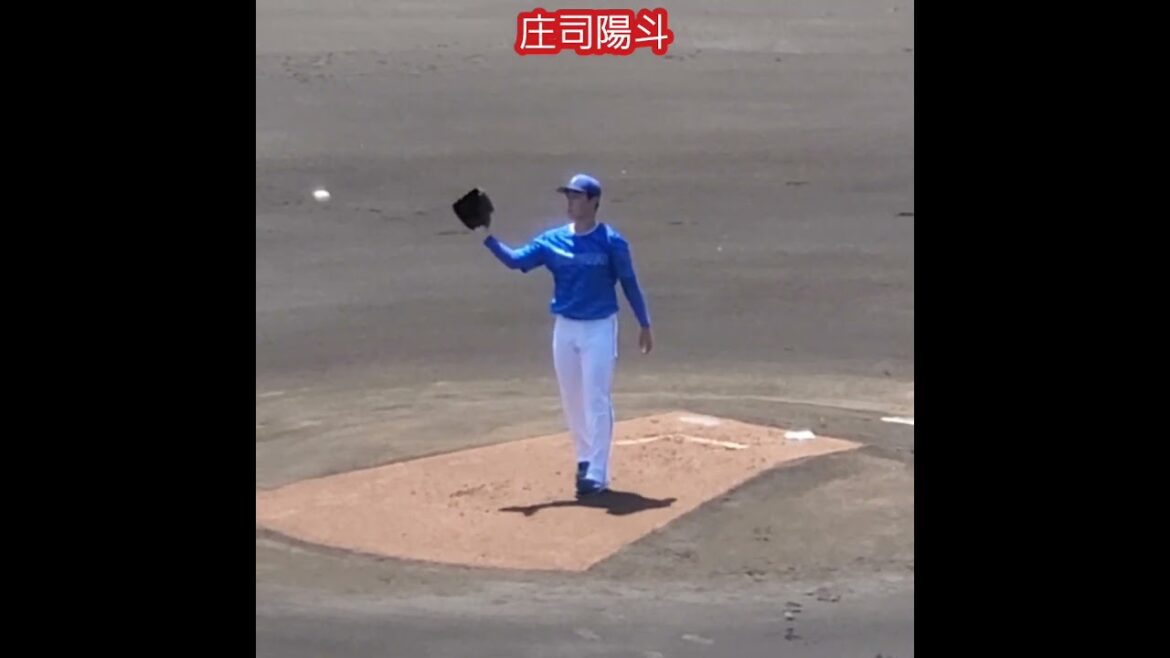 20250628　庄司陽斗　投球練習　横浜DeNAﾍﾞｲｽﾀｰｽﾞ2軍@千葉･鎌ヶ谷ｽﾀｼﾞｱﾑ［ｲｰｽﾀﾝ･ﾘｰｸﾞ 2軍戦］鎌ｽﾀ