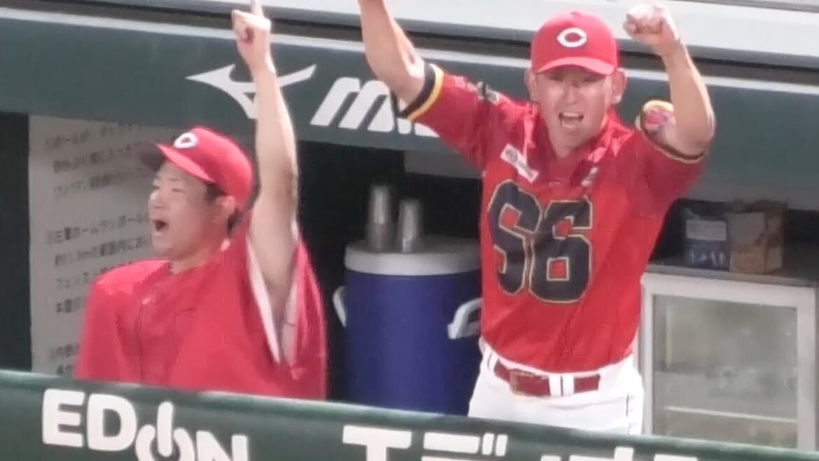 8回一死一二塁のピンチ、遠藤の祈りに栗林がゲッツーで切り抜けた瞬間の遠藤淳志と栗林良吏！広島東洋カープvs中日ドラゴンズ 2025年8月3日